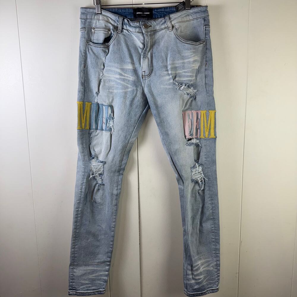 Homme femme‎ distressed jeans